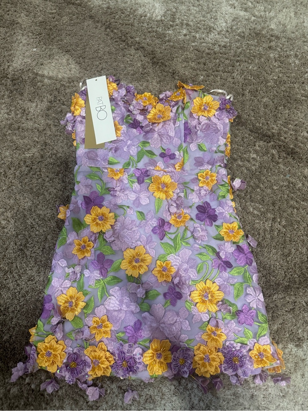 Patbo TULLE PINA EMBROIDERED MINI DRESS - Picture 2 of 4